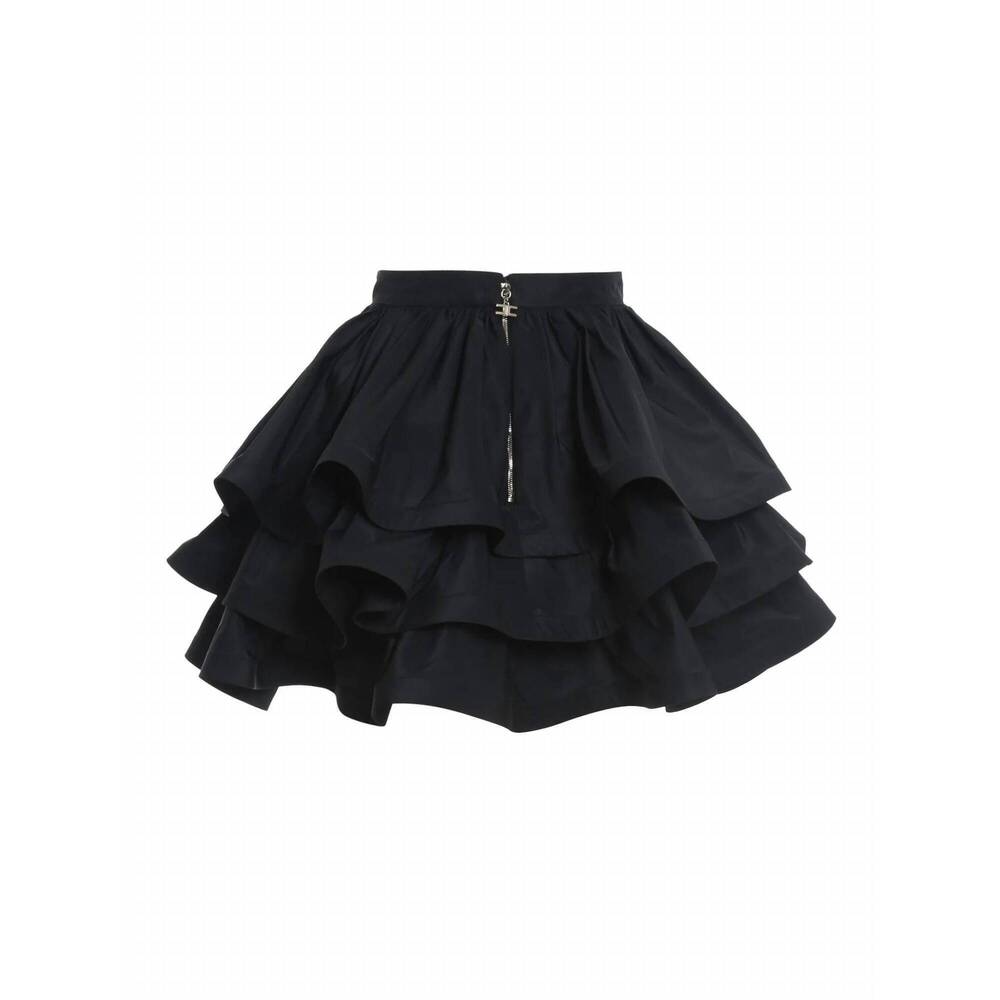 NEW ELISABETTA FRANCHI women's tailored mini skirt in black